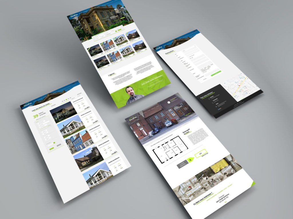 Création site Webdesign immobilier Immoplus Mons